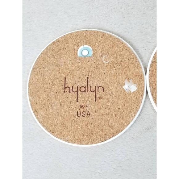 HYALYN USA Trivet Hot Plate 6" Ceramic Round Little Boy & Girl Wall Decor Vtg - Picture 9 of 12